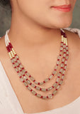 Kundan Beads Necklace (4-8109)(N)