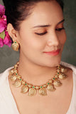 Kundan antique necklace set (4-8007)(AK)