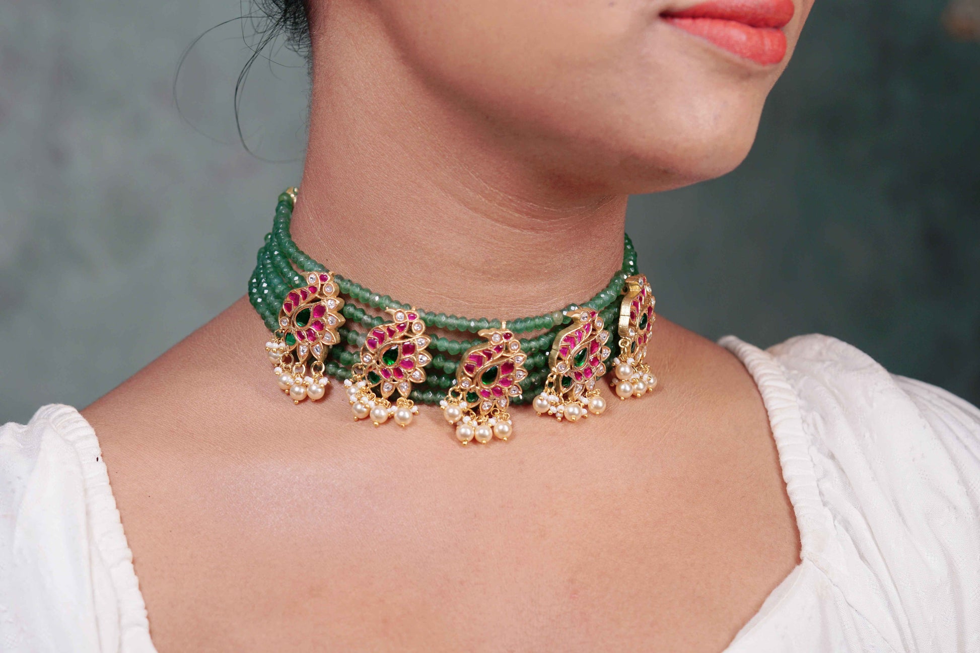 Kundan Choker (4-8021)(K)(Preorder) - JEWELSTYLE