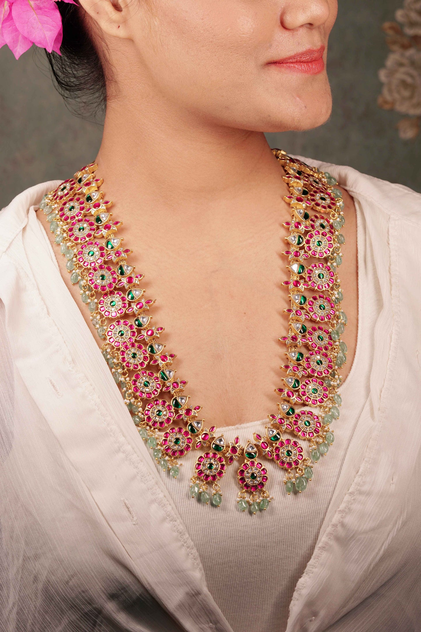 Kundan Necklace (4-8016)(K)Preorder)