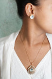 Polki pendant necklace set (4-6938)(B)