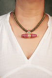 Kundan pendant Necklace (4-8128)(K)
