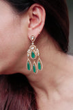 Light Green Stone Polki Earrings (1-4351)(B)