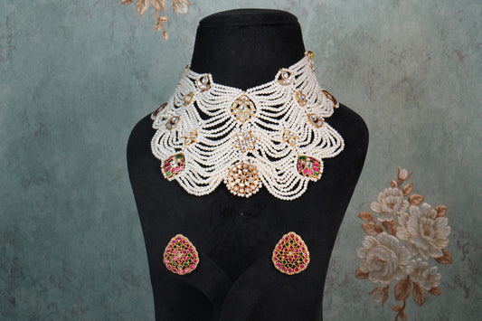 Kundan Necklace Set (4-8949)(A)