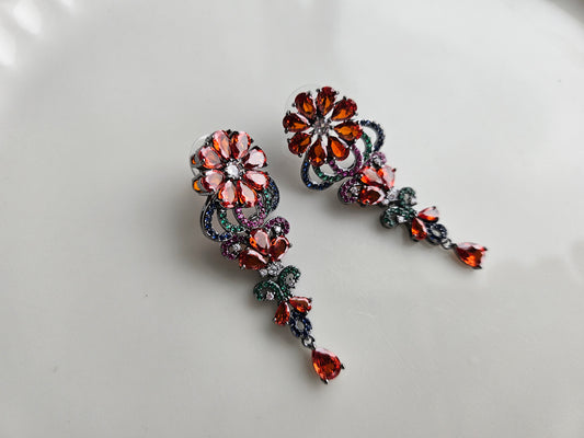 Multi Stone earrings(1-5429)(EX)