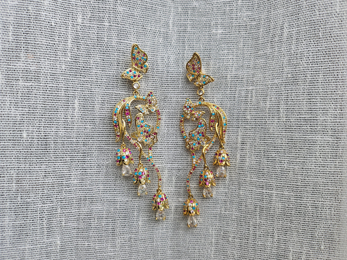 Multistone Ad Earrings (1-5526)(Ex)(from turkey)