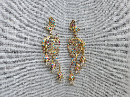 Multistone Ad Earrings (1-5526)(Ex)(from turkey)