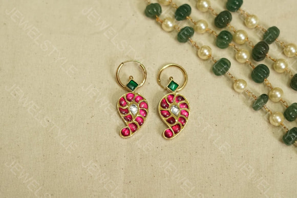 Mango Kundan earrings (1-948)(PREORDER)