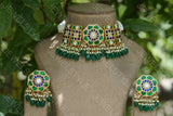 Kundan  Choker Set(4-3823)(R) (PREORDER)