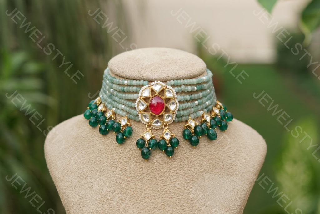 Kundan Choker(Preorder) 4-668 - JEWELSTYLE