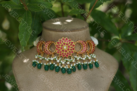 Kundan Choker (4-3826)(R)(PREORDER)