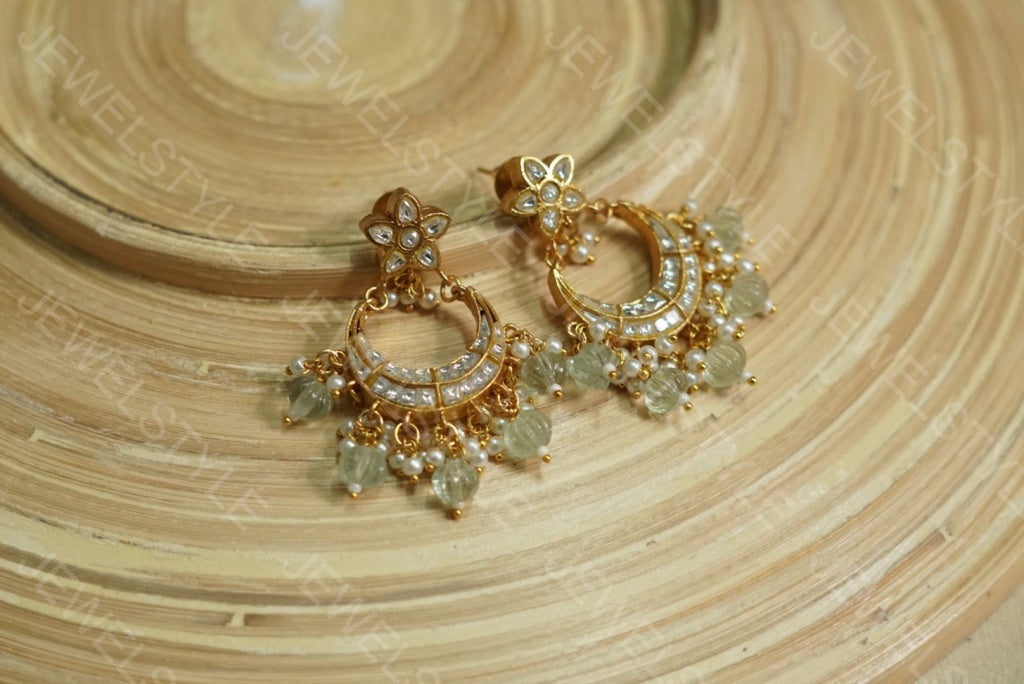 Kundan Earring (1-1695)(PREORDER) - JEWELSTYLE