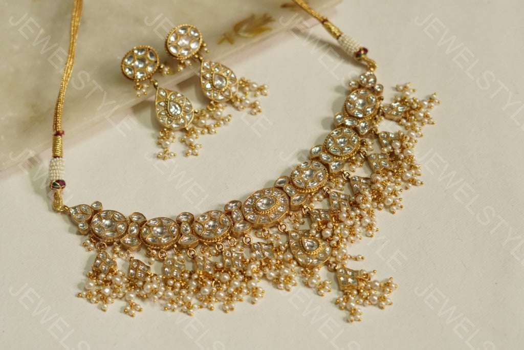 Kundan Choker set(Preorder) (4-1139)(R) - JEWELSTYLE
