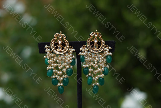 Kundan Earrings  (1-1219) - JEWELSTYLE