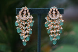 Green earrings (1-2725)(N)