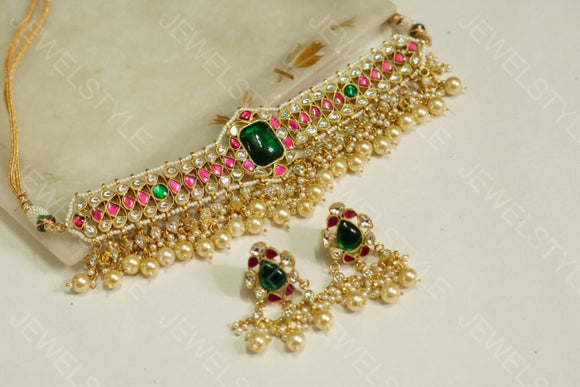 Kundan Choker set(PREORDER)(4-1517)
