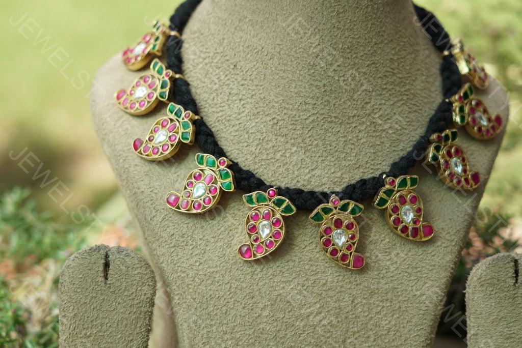 Kundan mango necklace(Preorder) 4-1164 - JEWELSTYLE