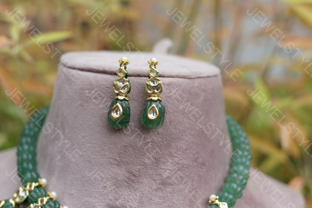 Fluorite beads Necklace set (4-1913)(N) - JEWELSTYLE