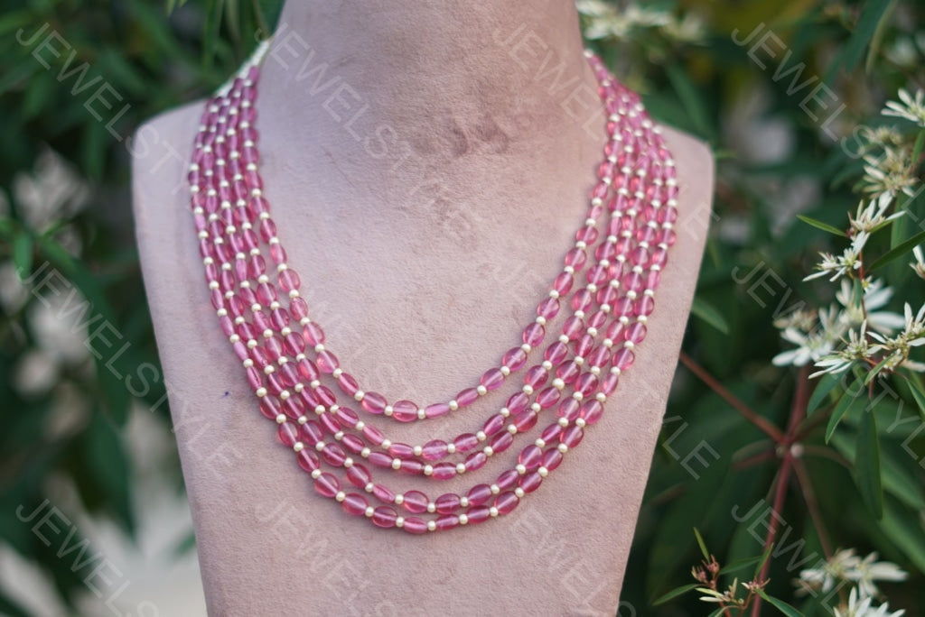 Rodolite Beads necklace(4-2946)(N) - JEWELSTYLE