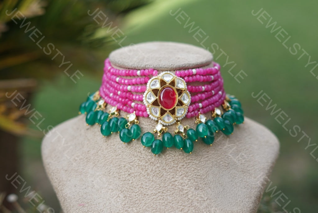 Pink Choker(4-808)(PREORDER) - JEWELSTYLE