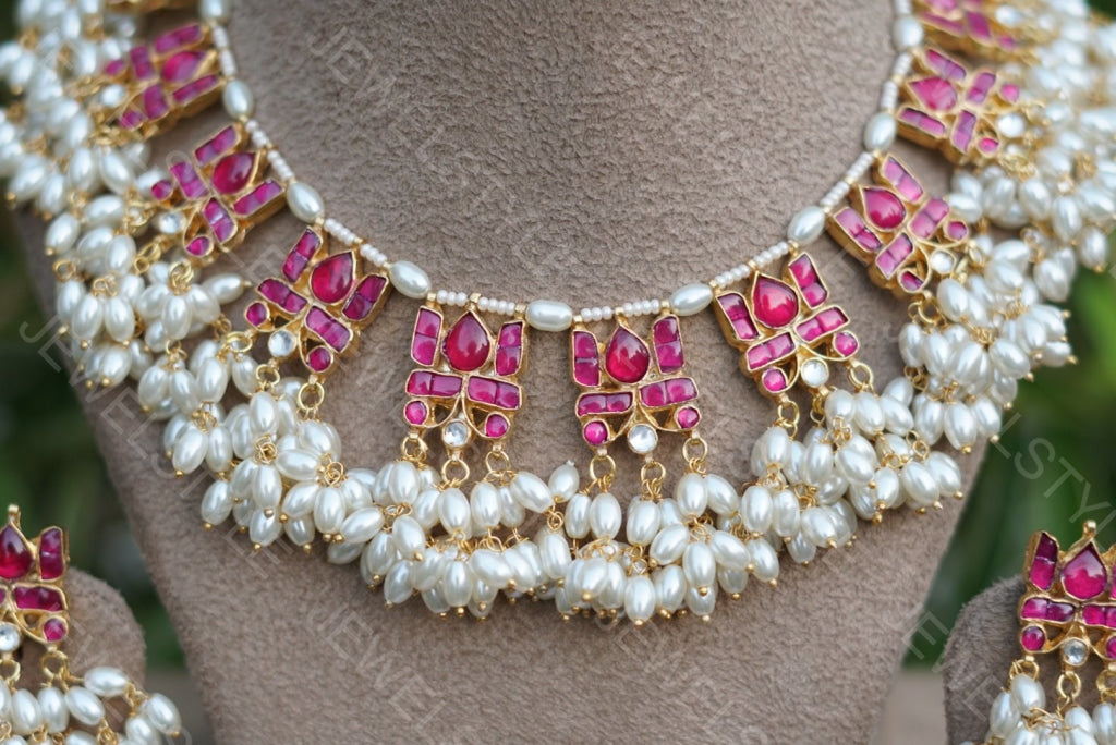 Kundan necklace set (4-2026)(PREORDER)