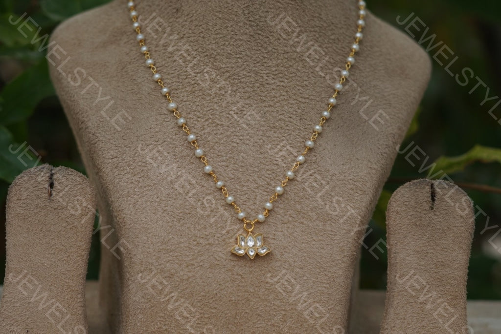 White lotus chain (Preorder) 4-1363 - JEWELSTYLE