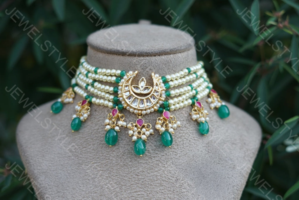 Kundan choker (4-2844)(N) - JEWELSTYLE