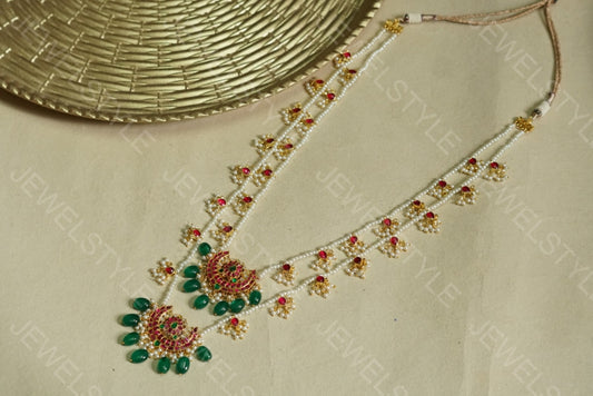 Kundan 2 line Ranihaar  Necklace (4-3959)(R)(PREORDER) - JEWELSTYLE