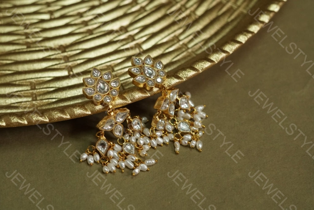 Kundan earrings (1-910)(R)(Preorder) - JEWELSTYLE