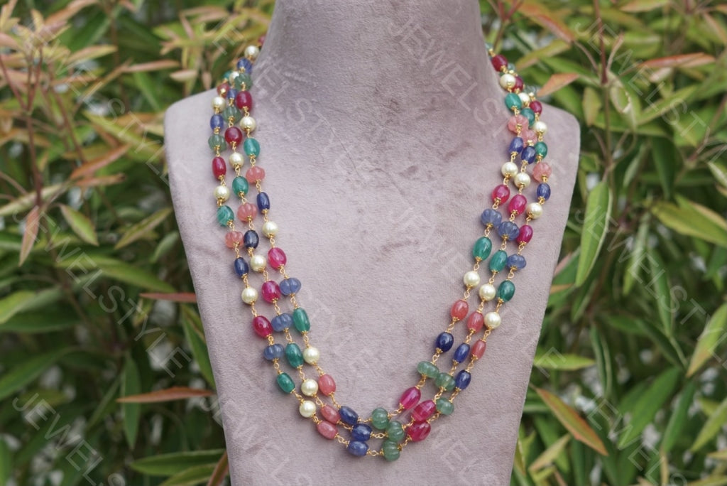 Multibeads Necklace(4-1692)(N) - JEWELSTYLE