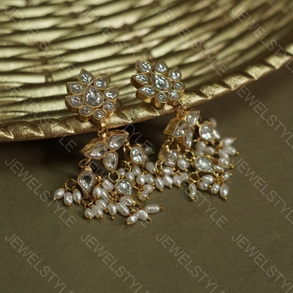 Kundan earrings (1-910)(R)(Preorder) - JEWELSTYLE