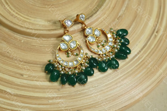 Kundan Chandbali earrings (1-1659)(PREORDER)