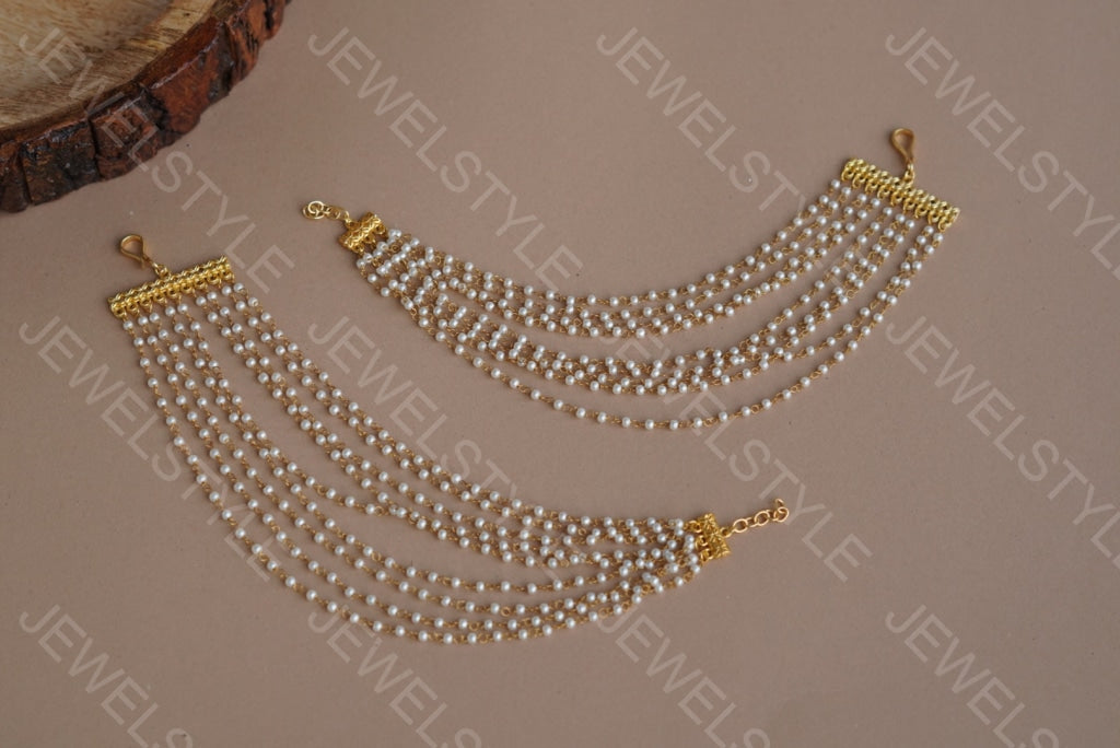 9 line pearl  Ear Chain (9-46)(N) - JEWELSTYLE