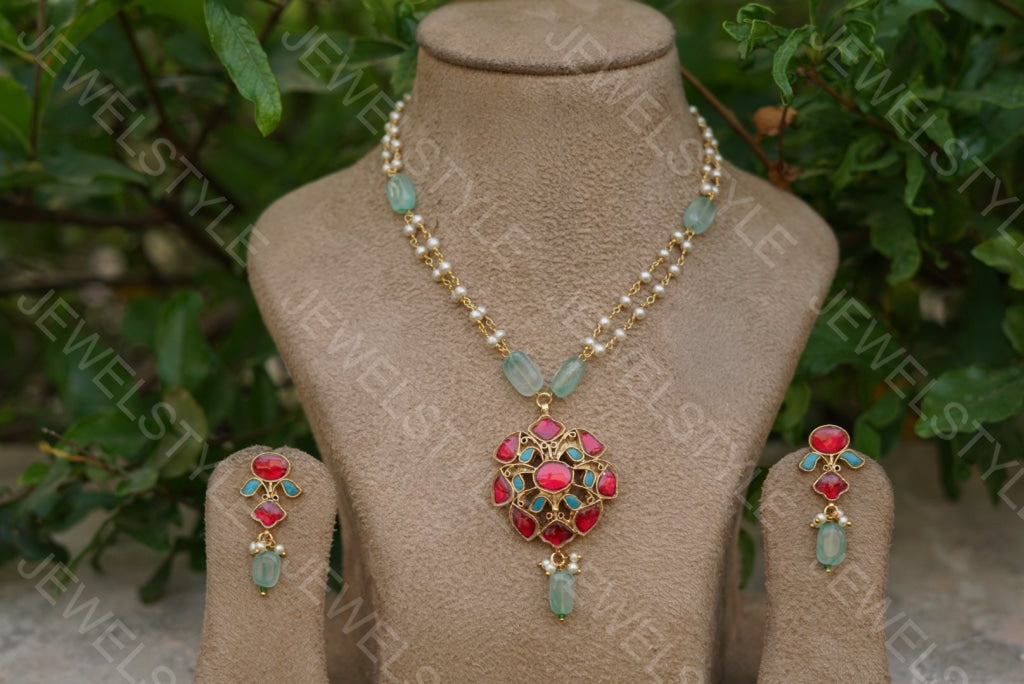 Pendant Necklace set(Preorder) 4-1497 - JEWELSTYLE