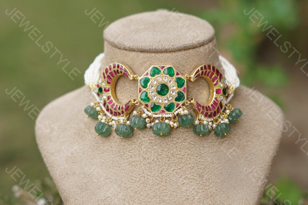 Kundan choker( available on Preorder) 4-1082 - JEWELSTYLE