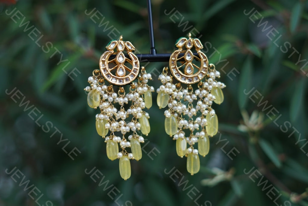 Kundan Earrings (1-1350) - JEWELSTYLE