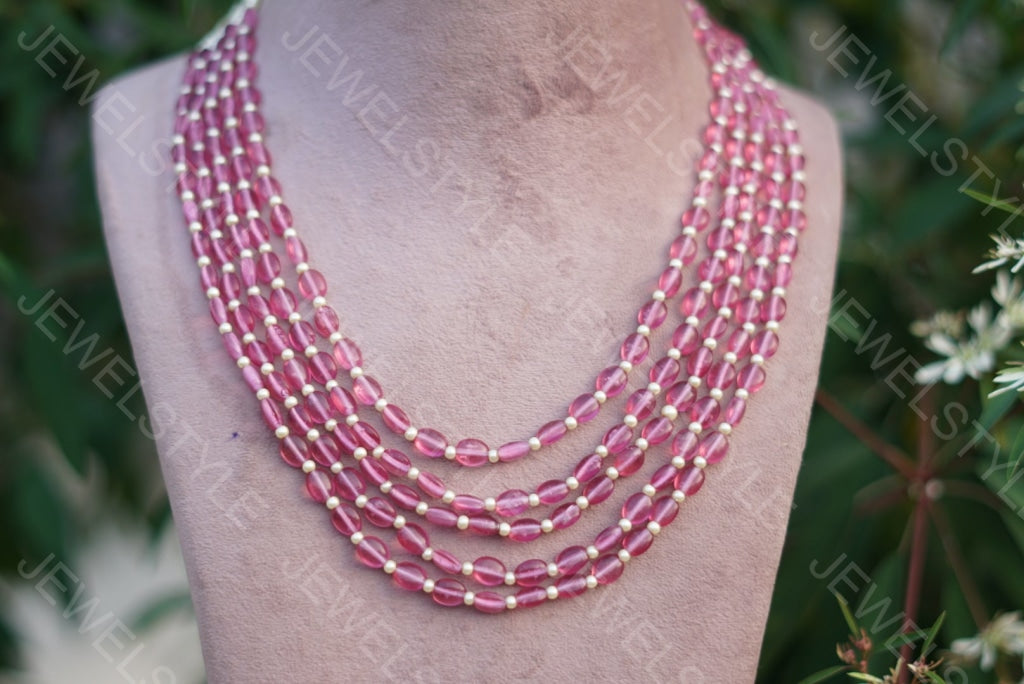 Rodolite Beads necklace(4-2946)(N) - JEWELSTYLE