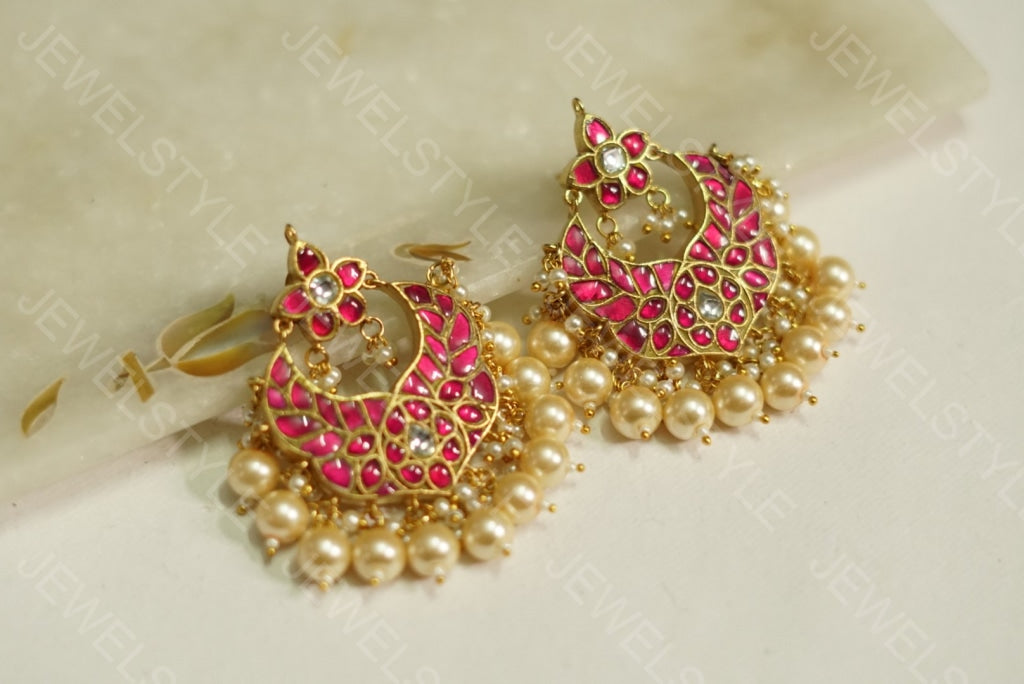 Kundan earrings(PREORDER) 1-1080 - JEWELSTYLE