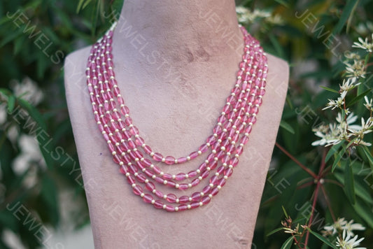 Rodolite Beads necklace(4-2946)(N) - JEWELSTYLE