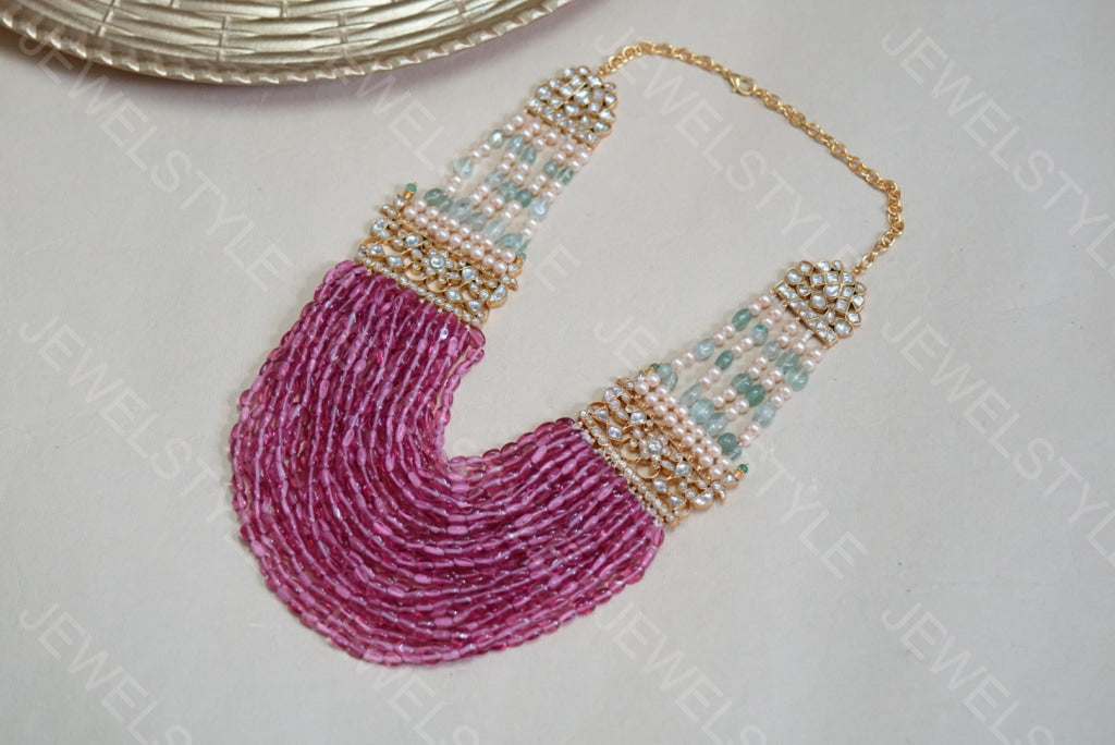 Kundan Necklace (4-4720)(R)(PREORDER) - JEWELSTYLE