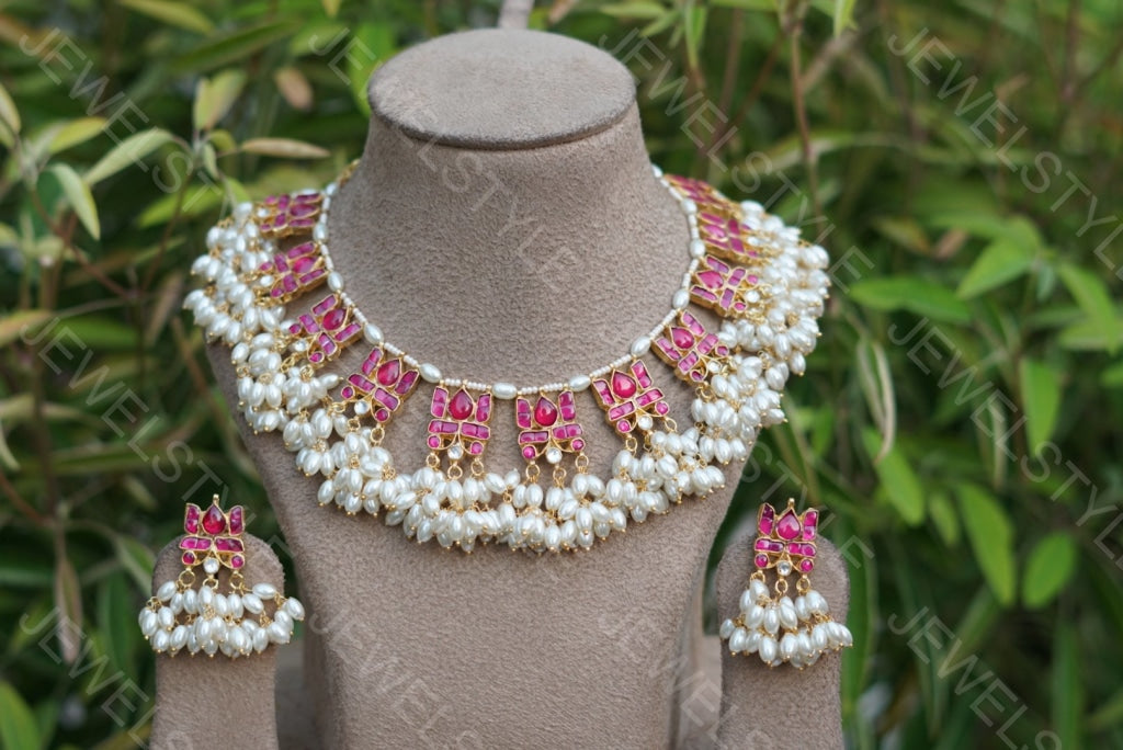 Kundan necklace set (4-2026)(PREORDER)