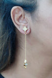 White Kundan earrings(1-2699)(R)