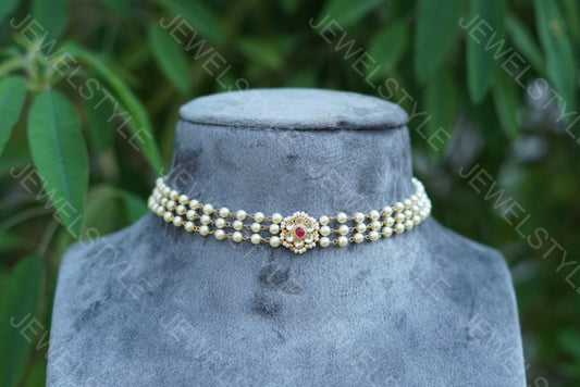 Kundan choker (4-2373)(N) - JEWELSTYLE