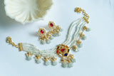 Kundan Necklace Set(4-3906)(R) (PREORDER)