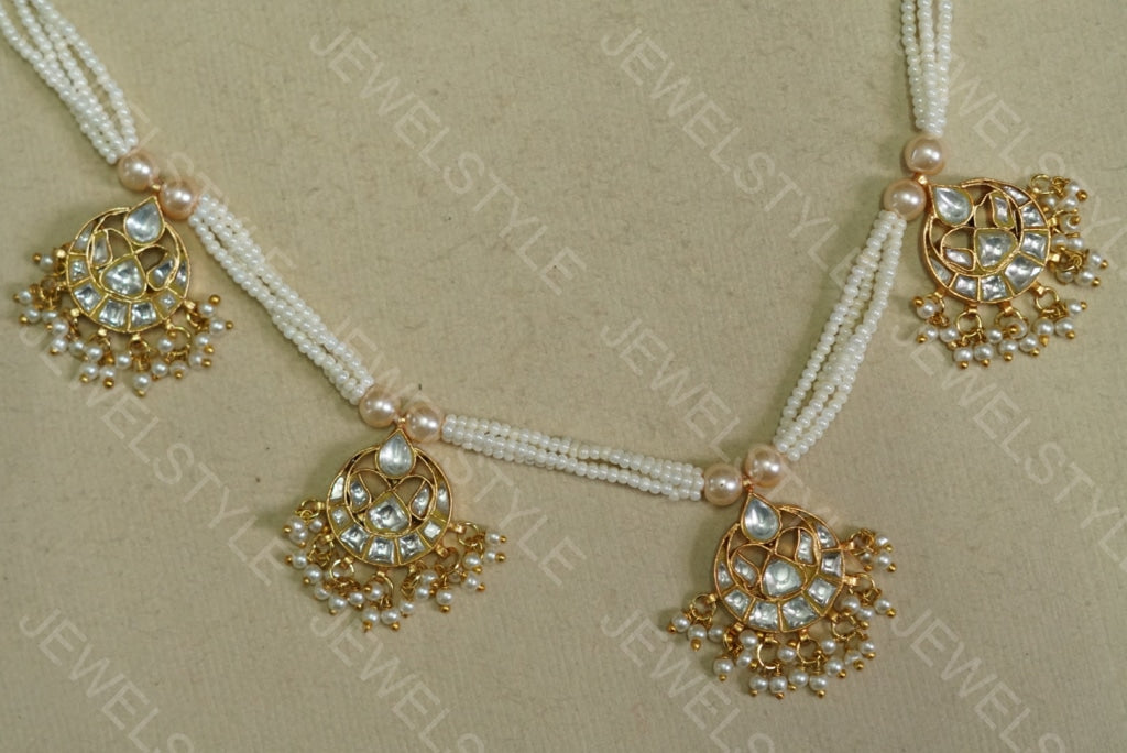 Kundan Necklace (4-3219)(R) - JEWELSTYLE