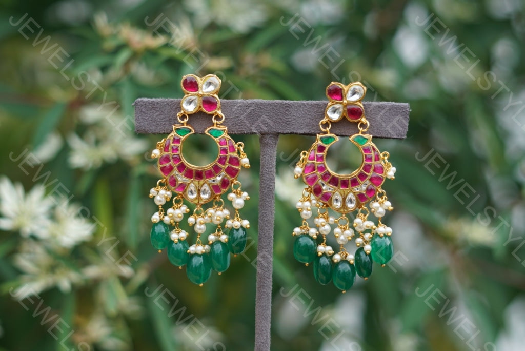 Kundan Earrings (1-1586) (PREORDER) - JEWELSTYLE