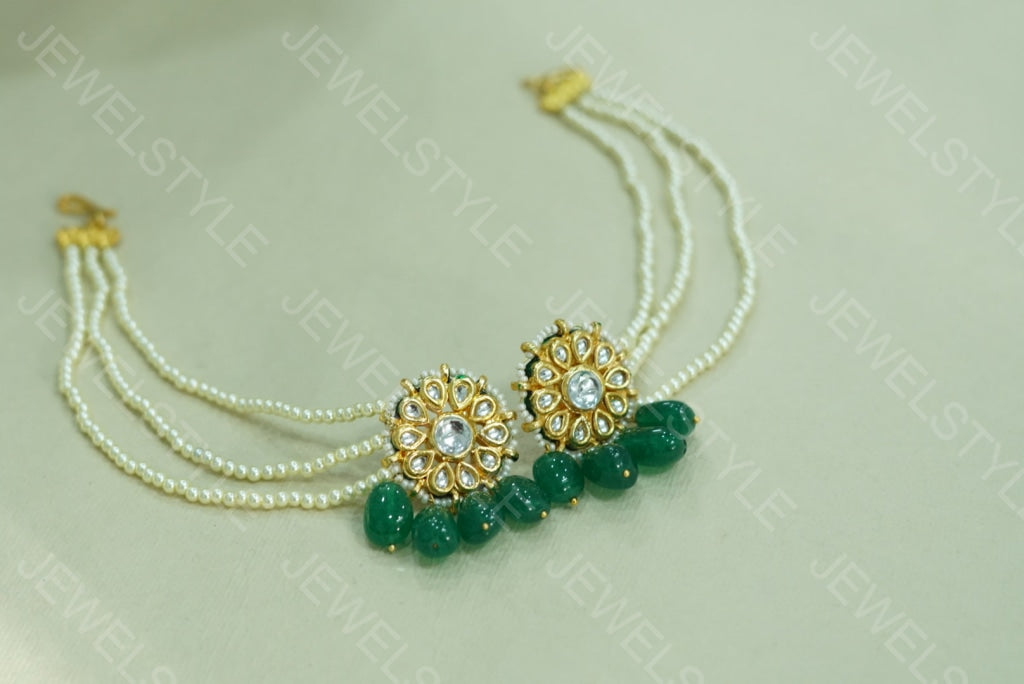 Kundan earrings (1-1860)(N) - JEWELSTYLE