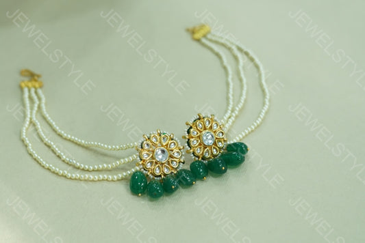 Kundan earrings (1-1860)(N) - JEWELSTYLE