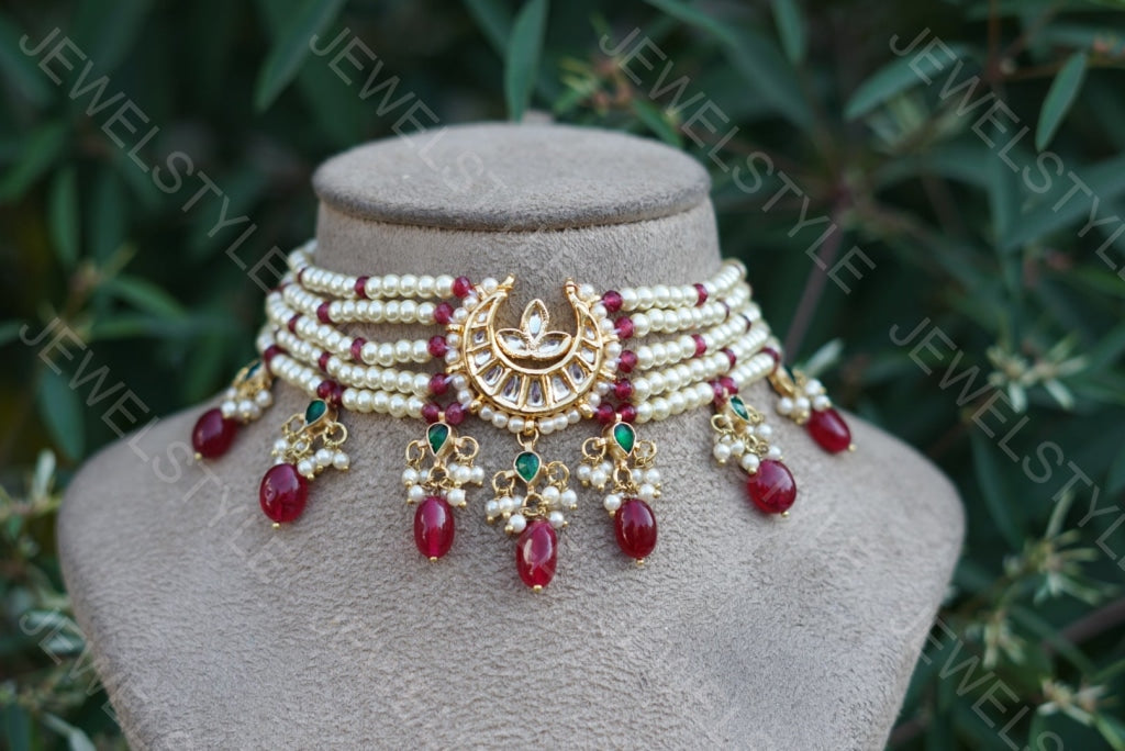 Kundan choker (4-2845)(N) - JEWELSTYLE