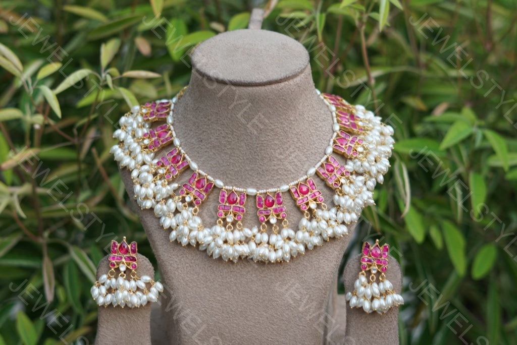 Kundan necklace set (4-2026)(PREORDER)